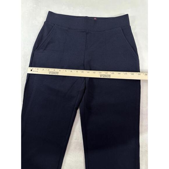 T By Talbots XS Modal French Terry Relaxed Capri Pants Navy Blue Womens Knit - Picture 5 of 6